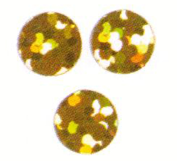 Gold Prismatic Confetti, Round